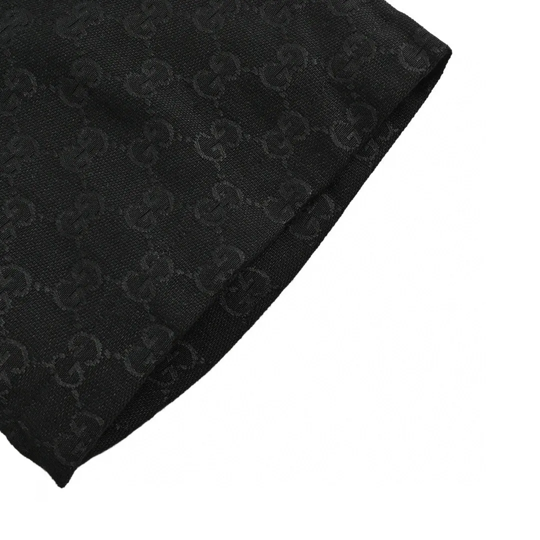 Gucci GG Monogram Black Short Sleeve Shirt