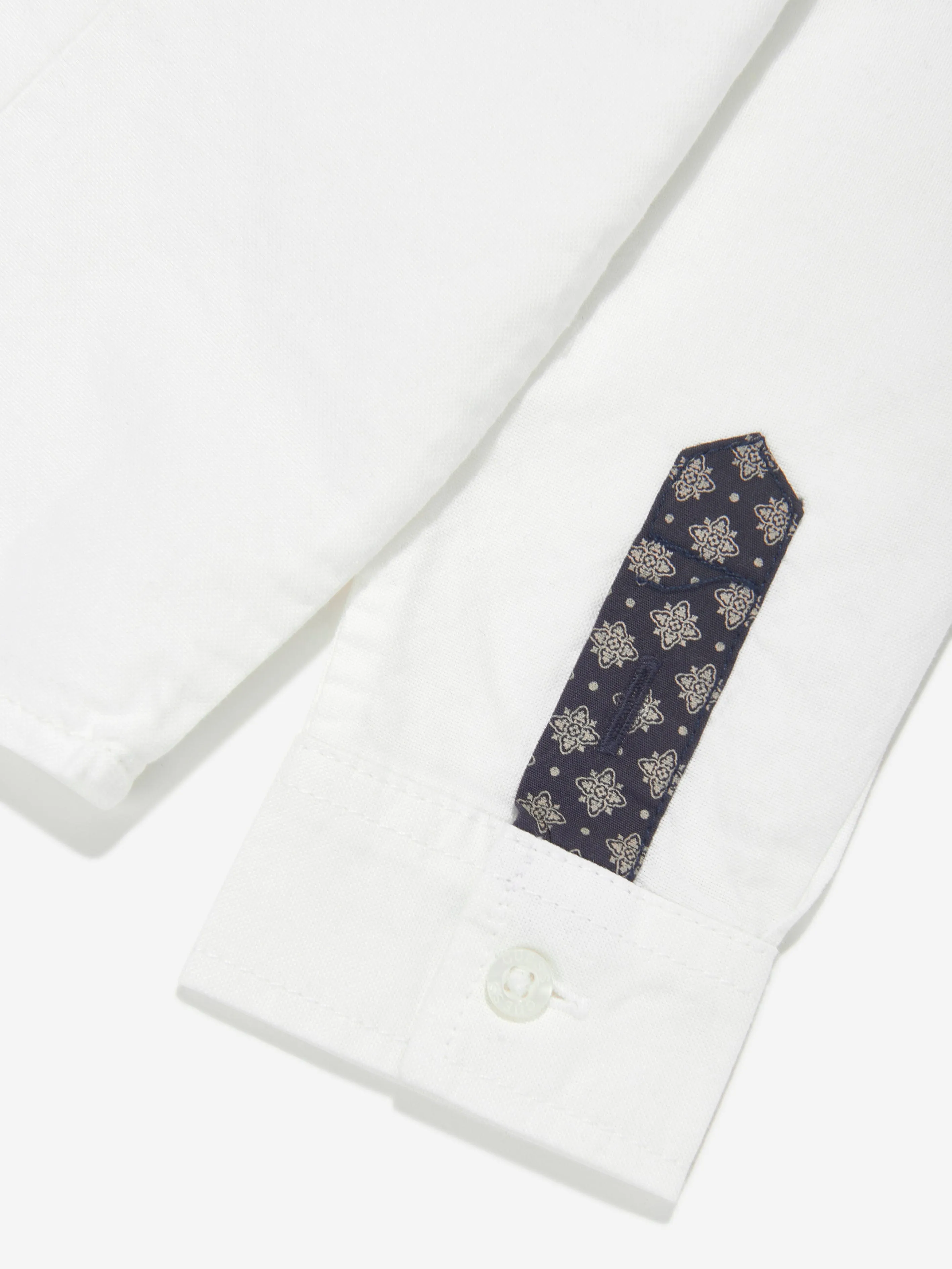 Guess Boys Long Sleeve Oxford Shirt in White