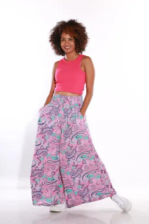 Happy Pants wide leg Boho palazzo pants - blush