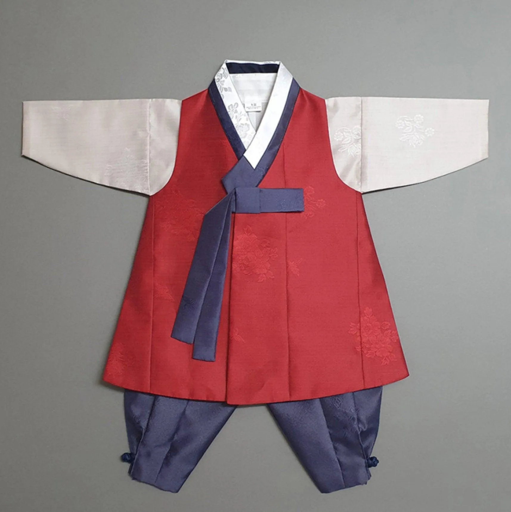 Hyedam Red Solid Boy Hanbok (100D-10YR)
