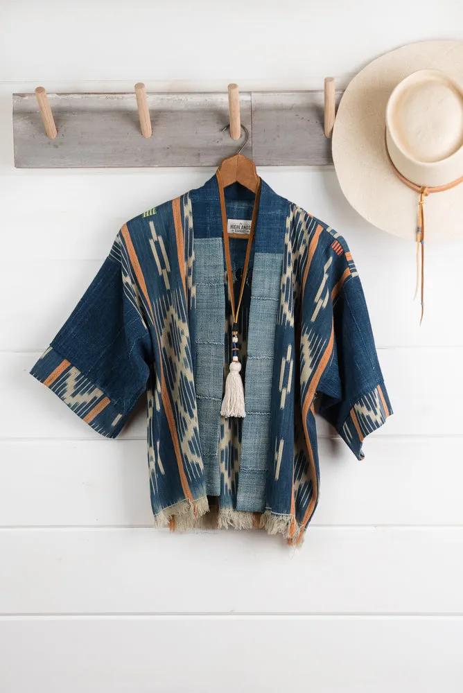 Indigo Ikat Haori Jacket