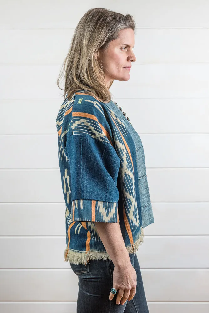 Indigo Ikat Haori Jacket