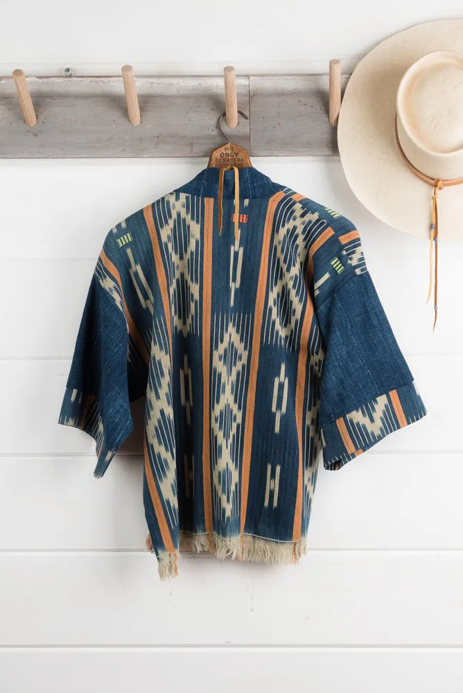 Indigo Ikat Haori Jacket