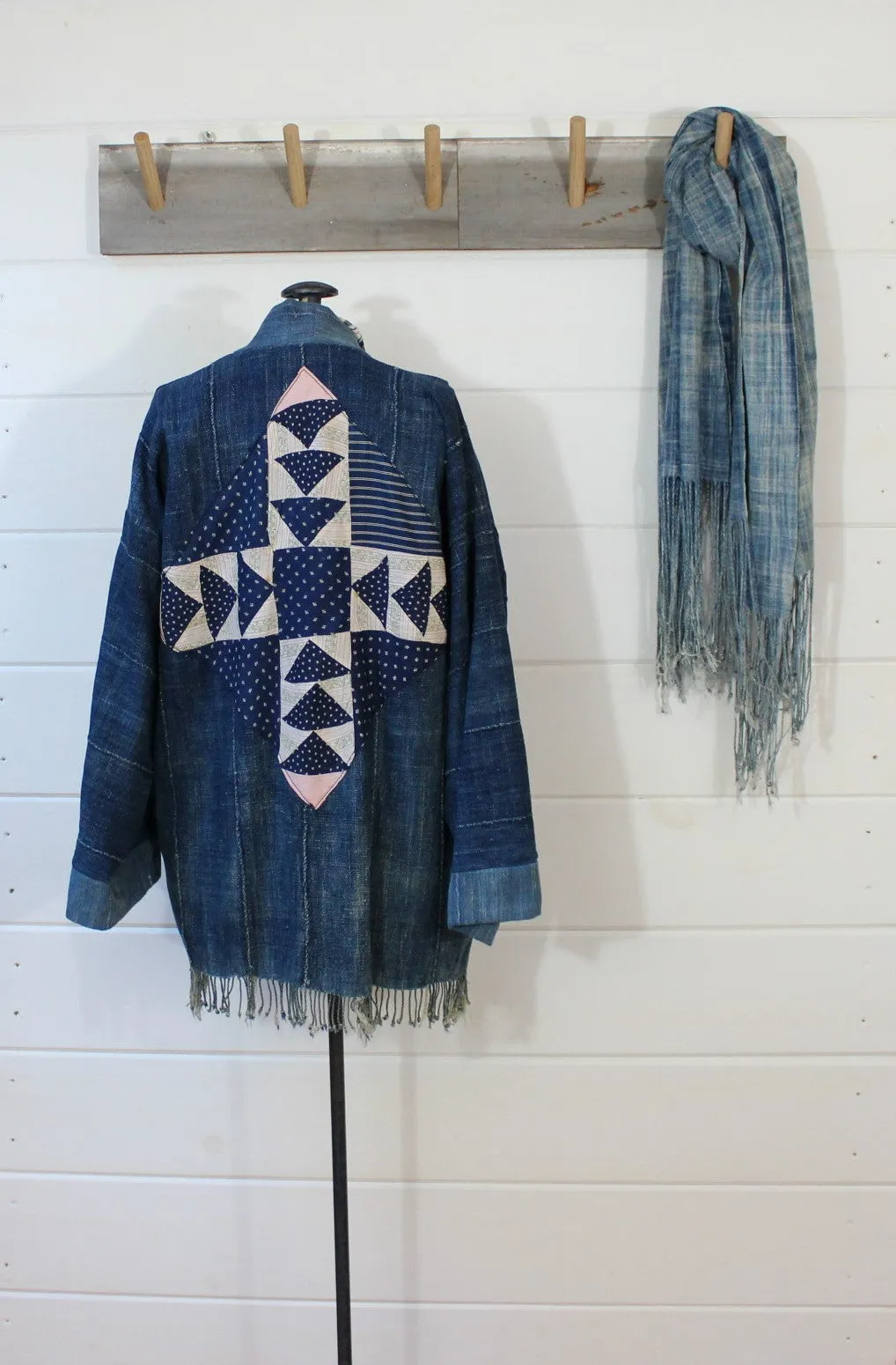 Indigo Quilt Back Jacket