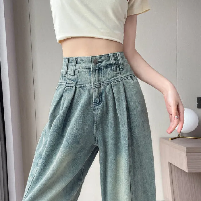 INSTOCK-American wide-leg jeans for women