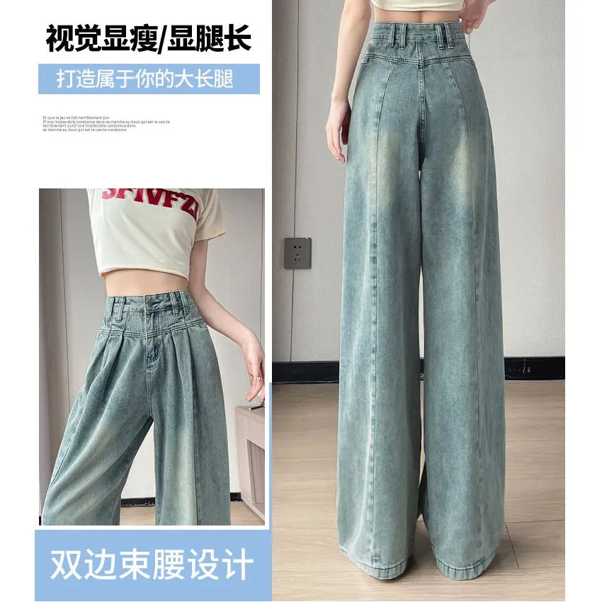 INSTOCK-American wide-leg jeans for women