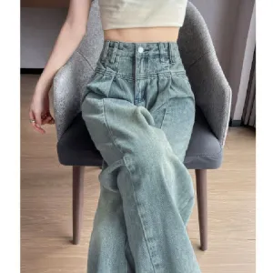 INSTOCK-American wide-leg jeans for women