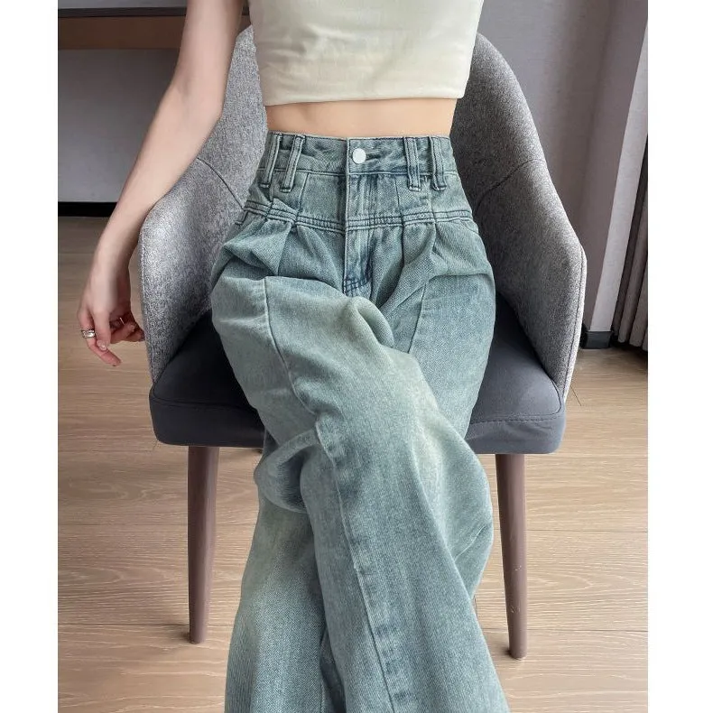 INSTOCK-American wide-leg jeans for women