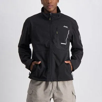 Jeep Funnel Neck Soft Shell Jacket Black