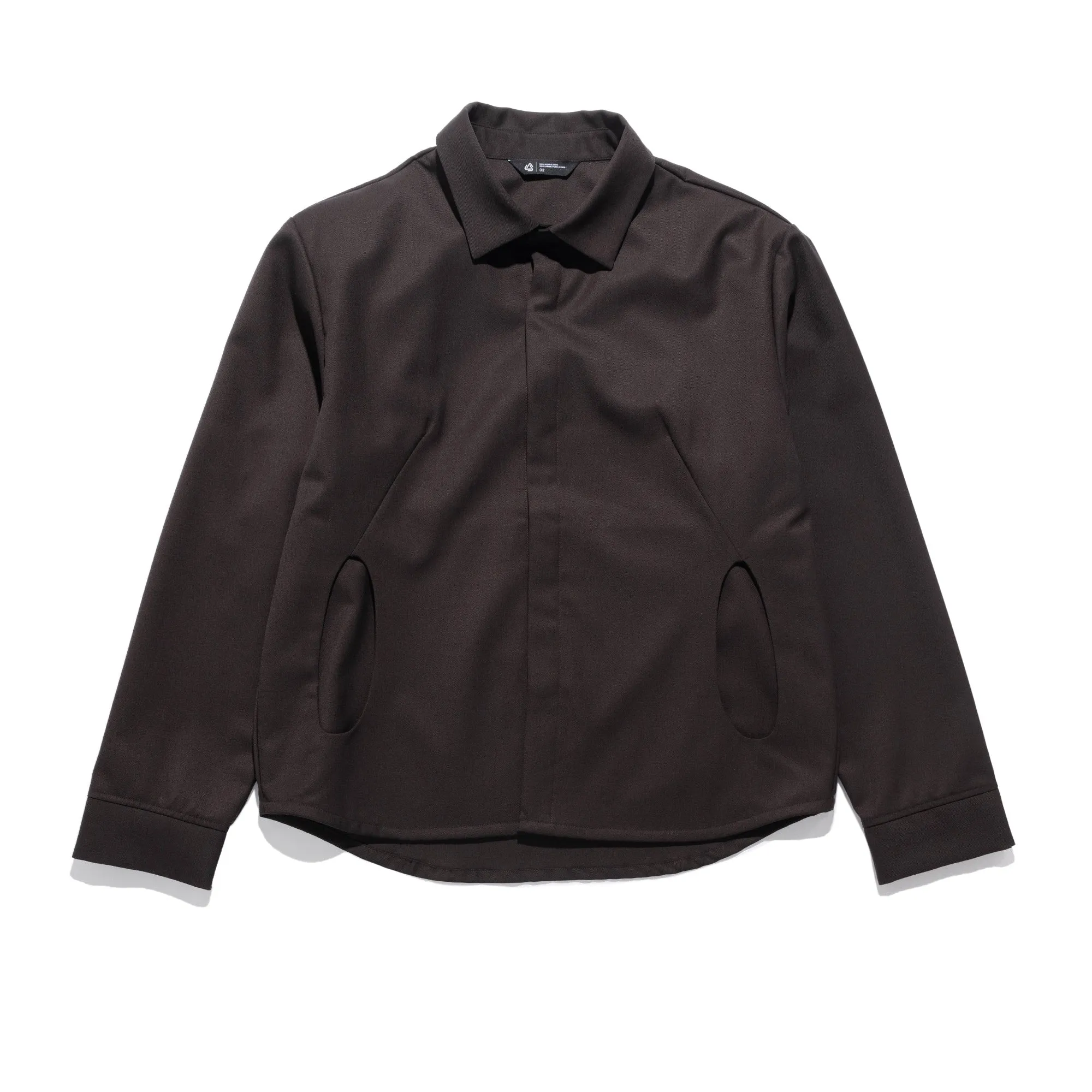 Jeongli Twill Dart Shirt Brown