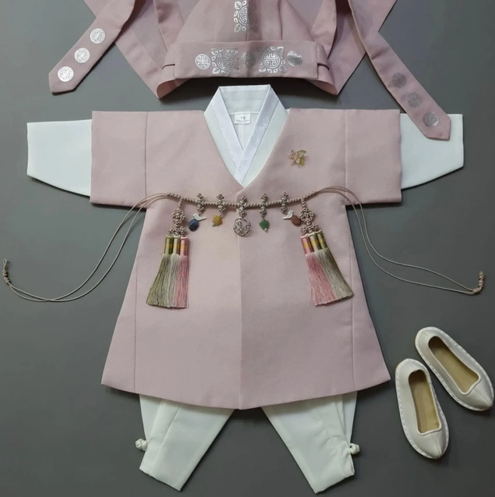 Joon Indie Pink Solid Boy Hanbok (100D-10YR)