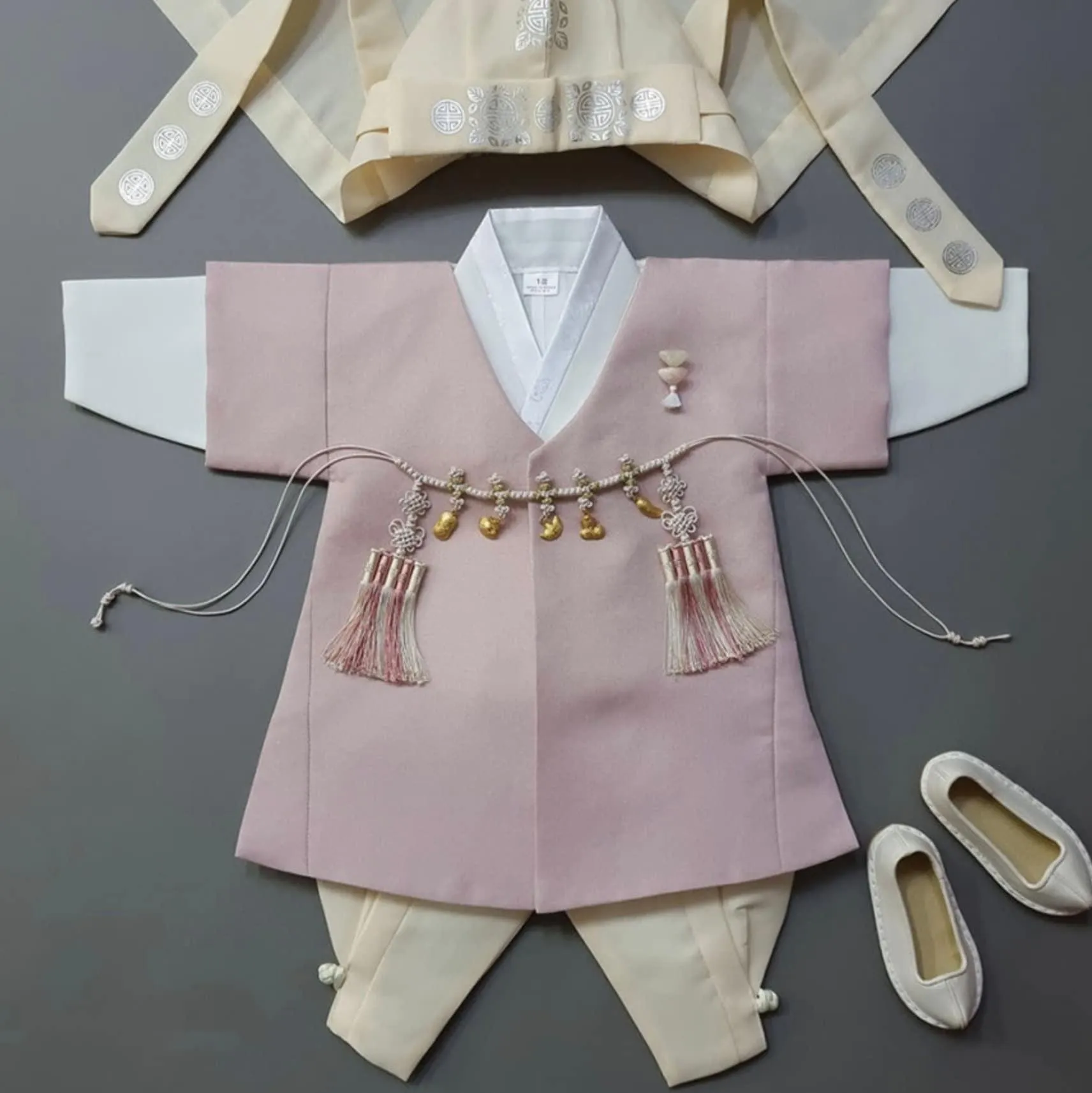 Joon Indie Pink Solid Boy Hanbok (100D-10YR)