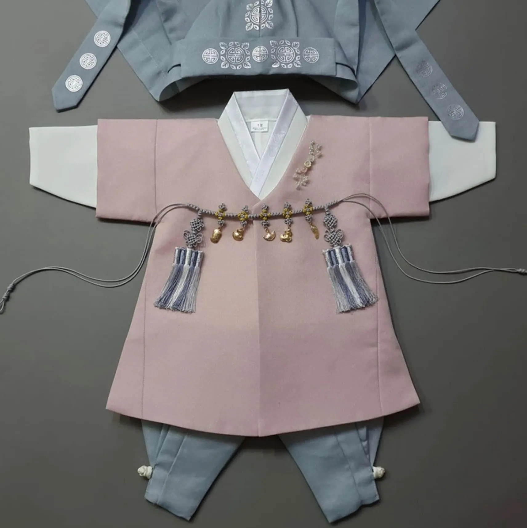 Joon Indie Pink Solid Boy Hanbok (100D-10YR)