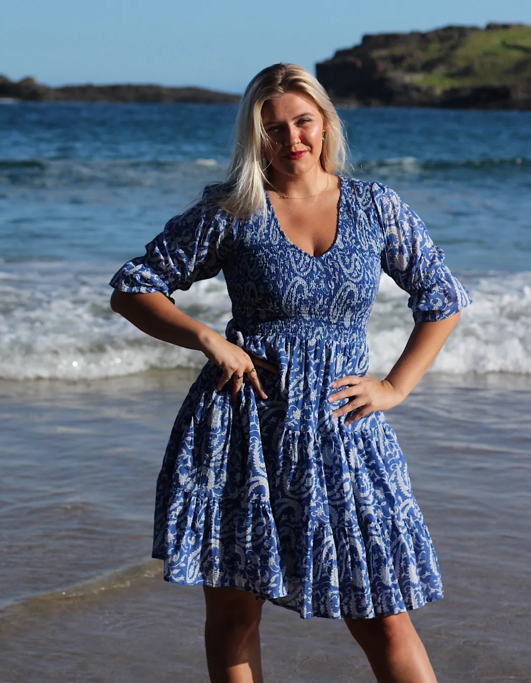 Kaaya Short Dress- Sea Breeze