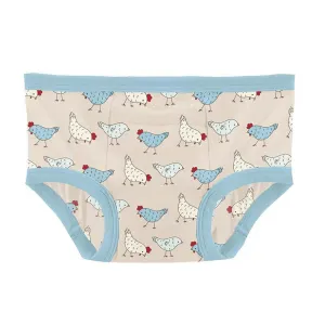 KicKee Pants Training Pants - Latte Chickens