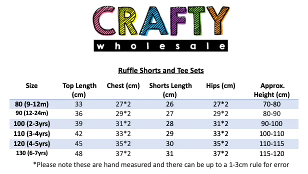 Kids Tales Ruffle Shorts and Tee Sets - Pink