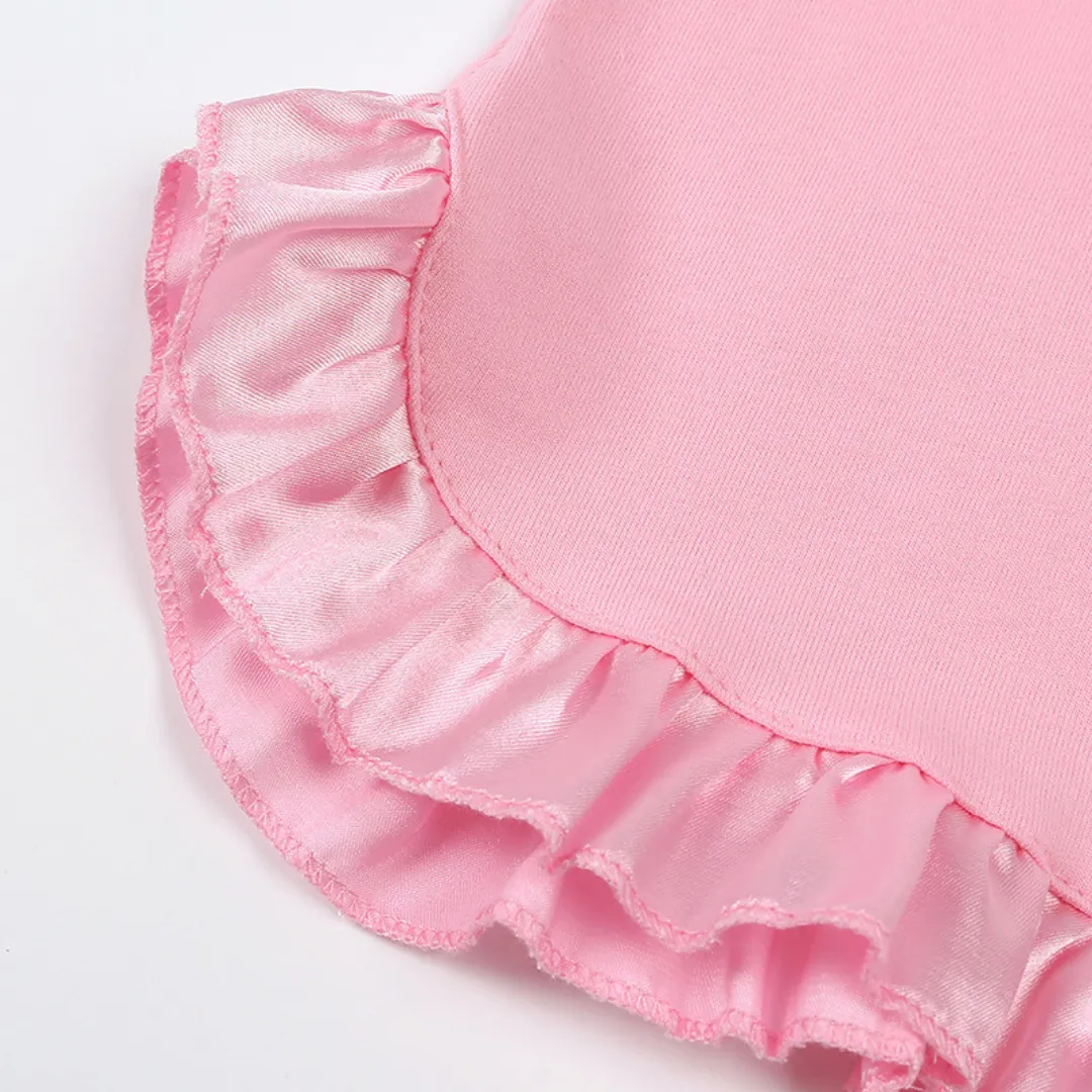 Kids Tales Ruffle Shorts and Tee Sets - Pink