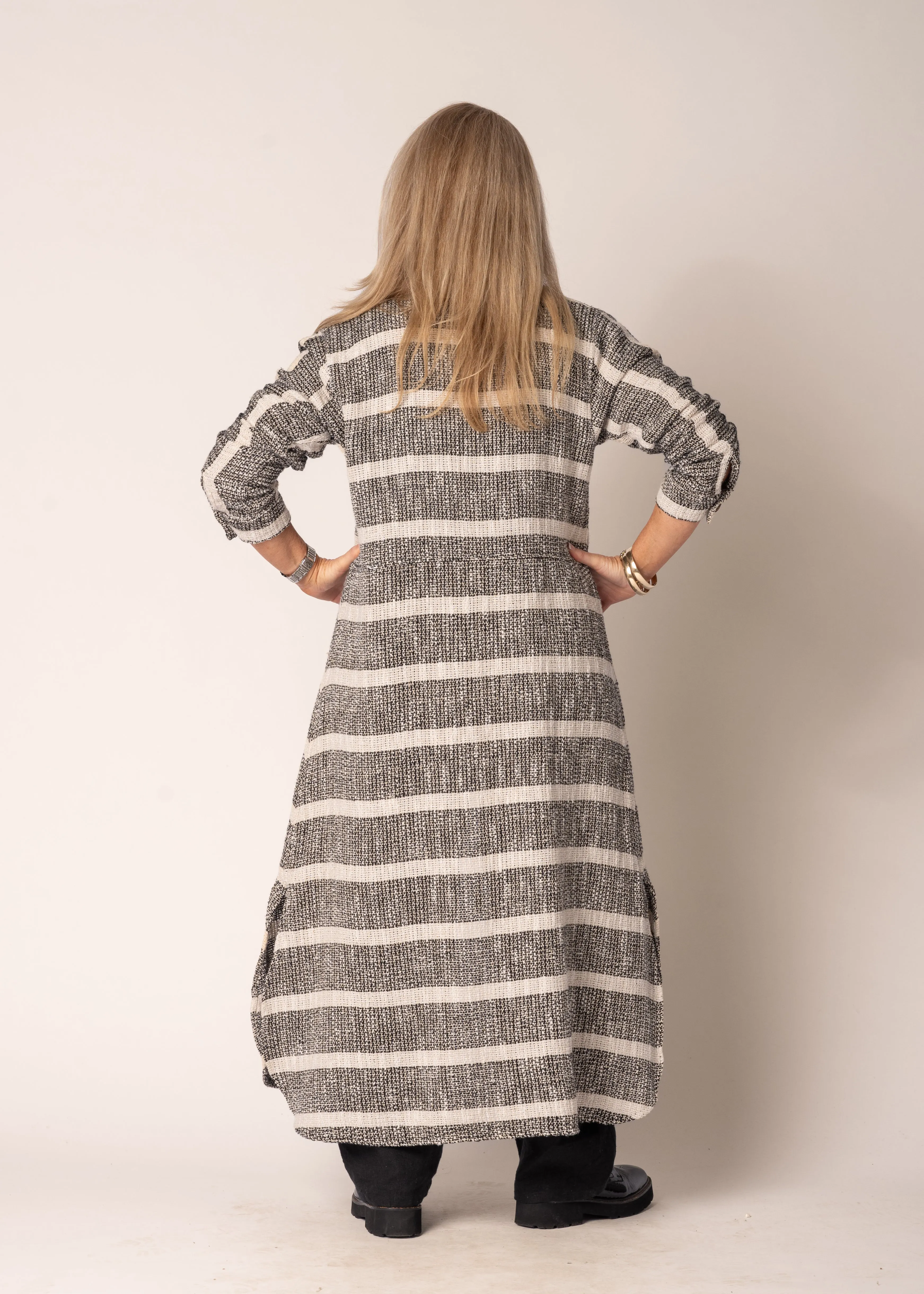 Kinsley Linen Jacket in Onyx