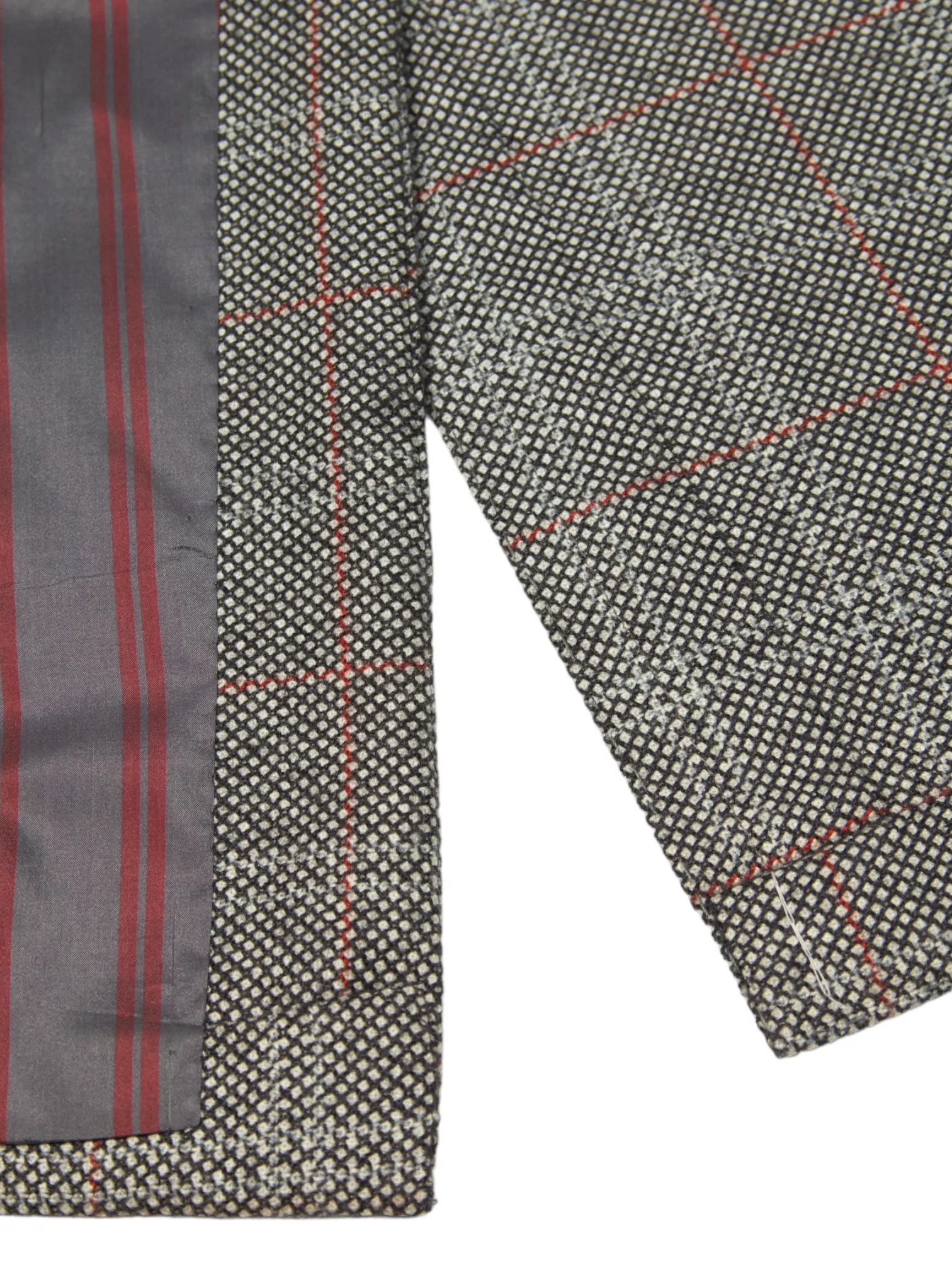 Kiton Grey Cashmere Windowpane Jacket
