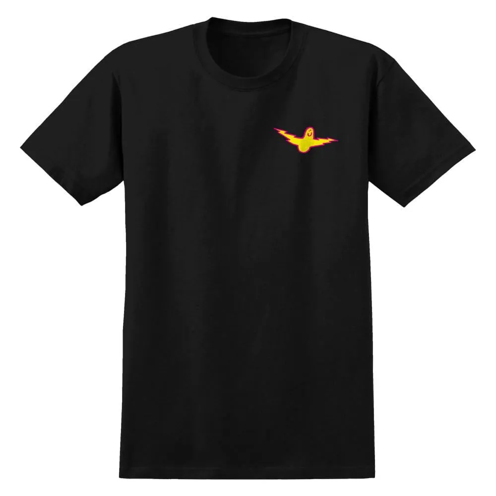 Krooked T-Shirt Bird Lightening - Black / Magenta / Yellow Prints