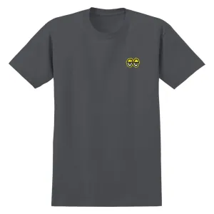 Krooked T-Shirt Strait Eyes - Charcoal / Yellow / White / Black