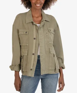 Kut From the Kloth Ingrid Utility Olive Green Jacket