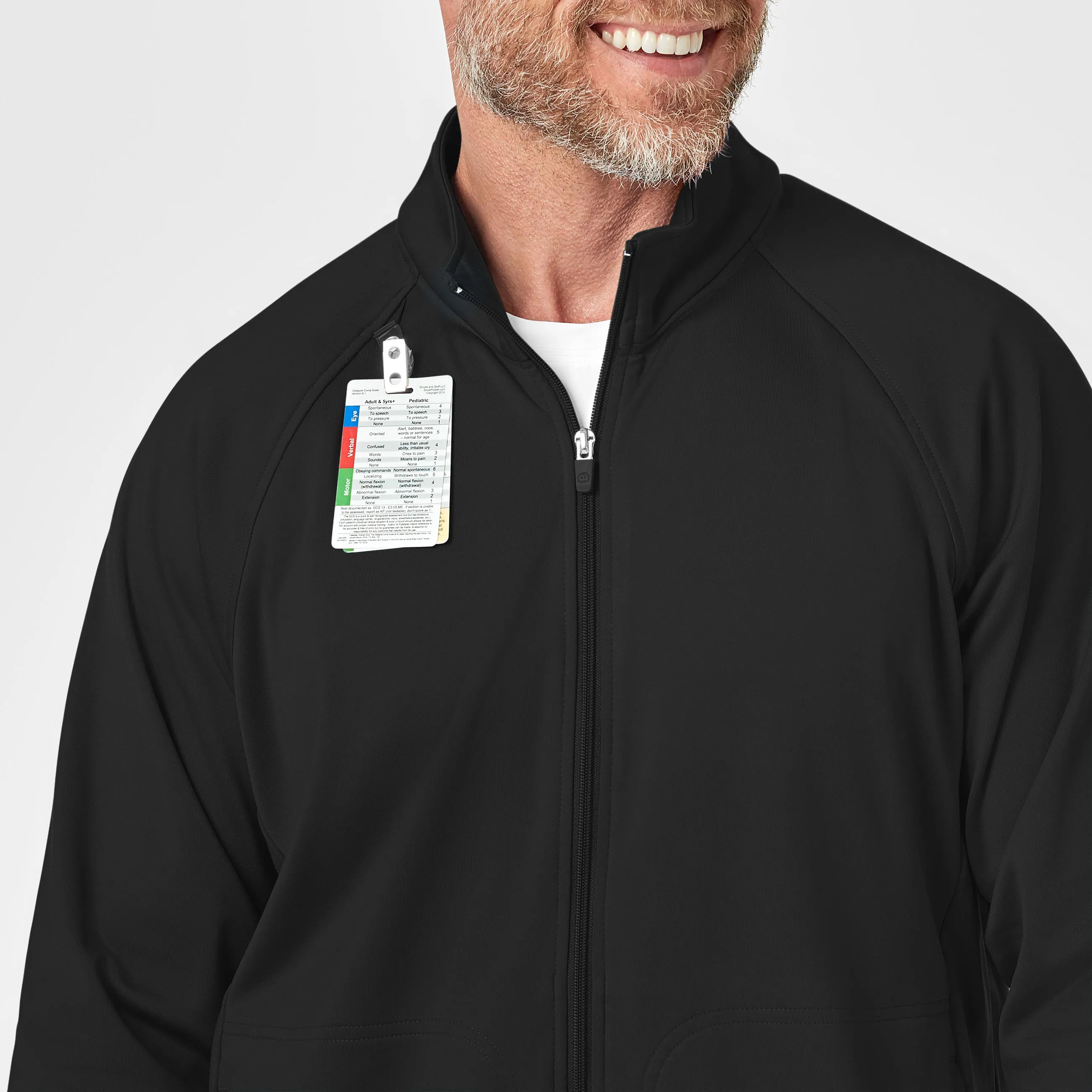 Layers 8309 Men's Fleece Full Zip Jacket Black