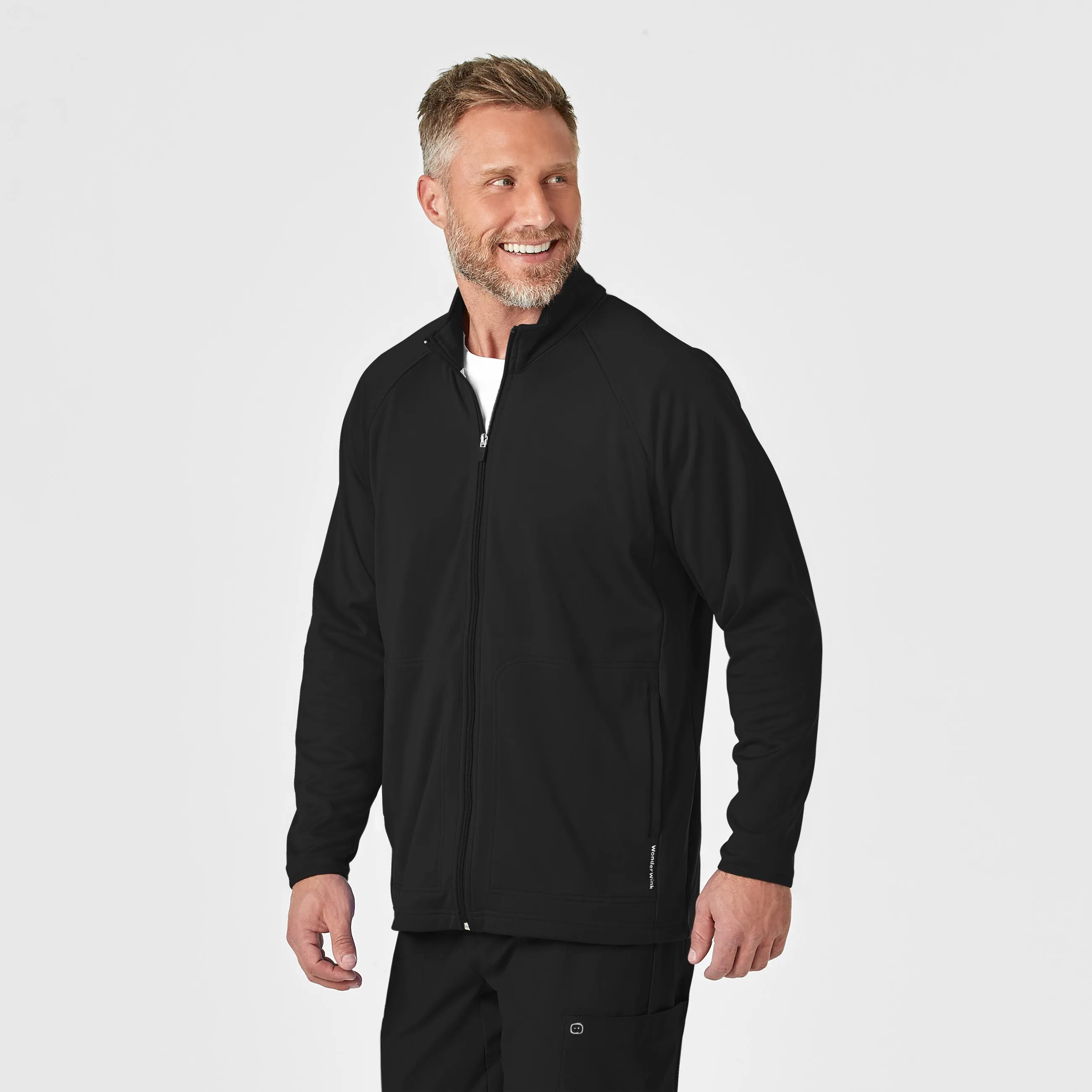 Layers 8309 Men's Fleece Full Zip Jacket Black