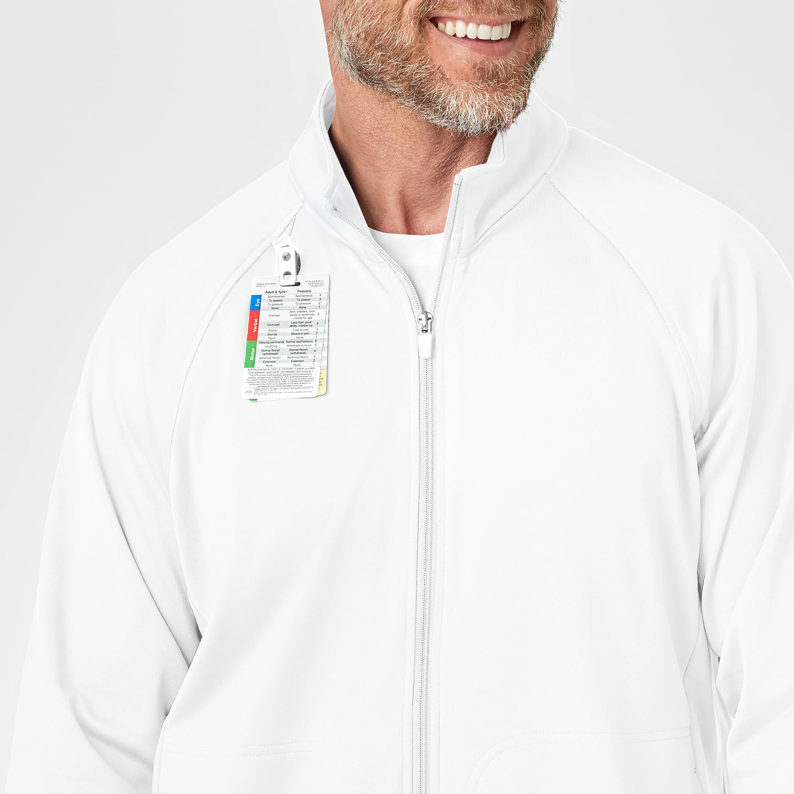 Layers 8309 Men's Fleece Full Zip Jacket White