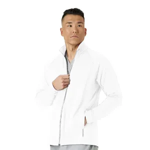 Layers 8309 Men's Fleece Full Zip Jacket White
