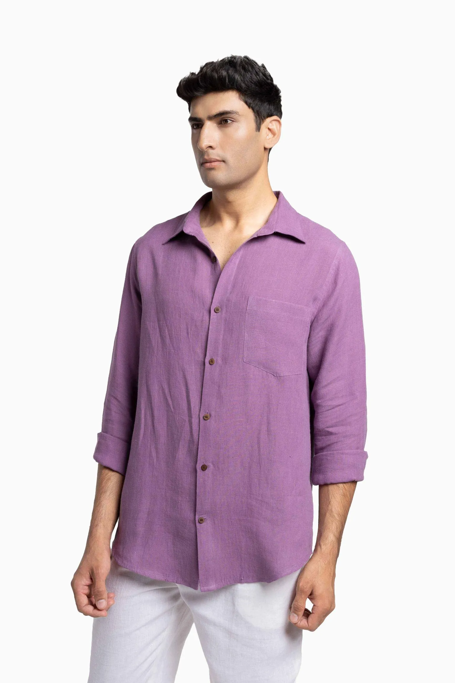 Linen Abel Shirt-Muted Mocha