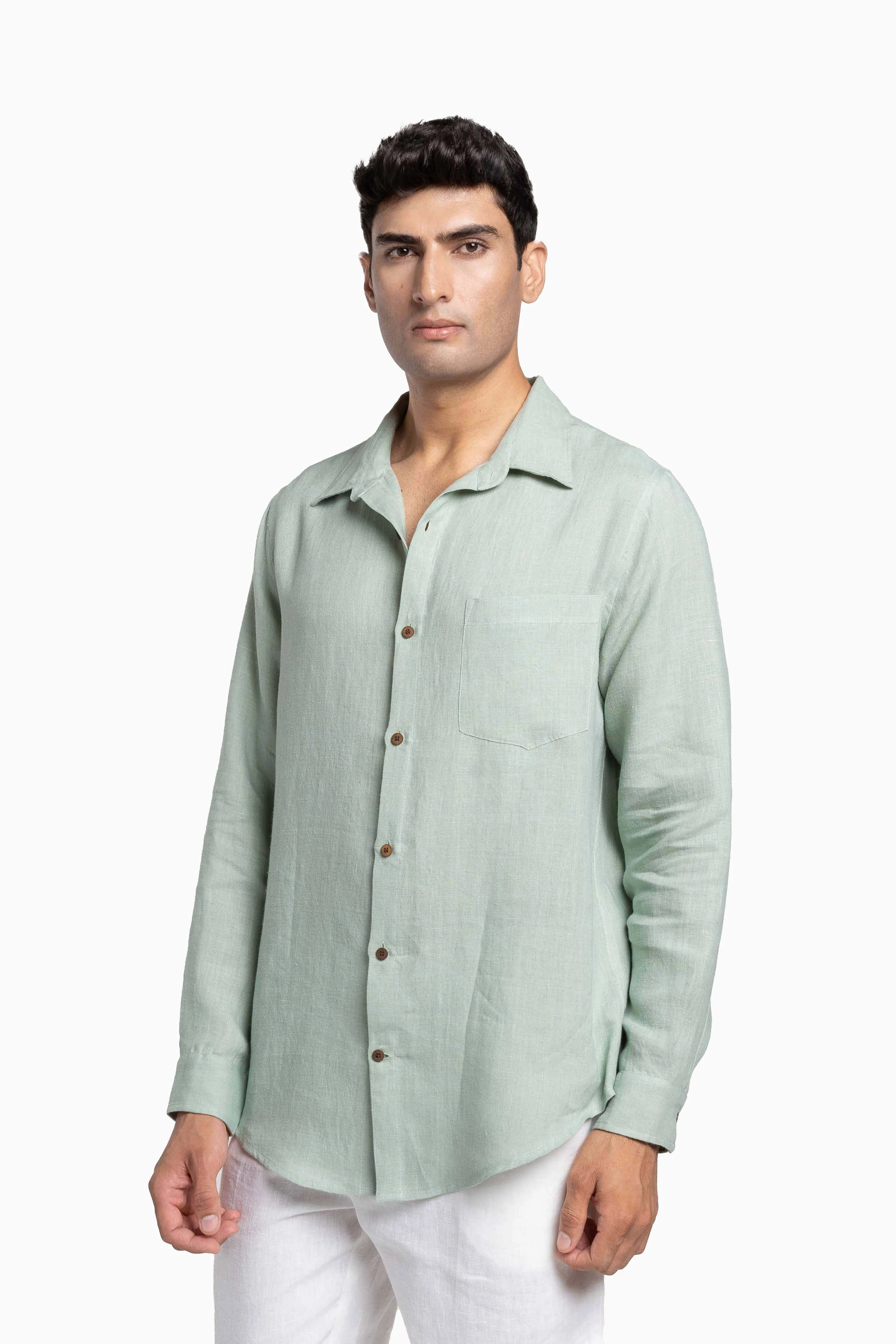 Linen Abel Shirt-Muted Mocha