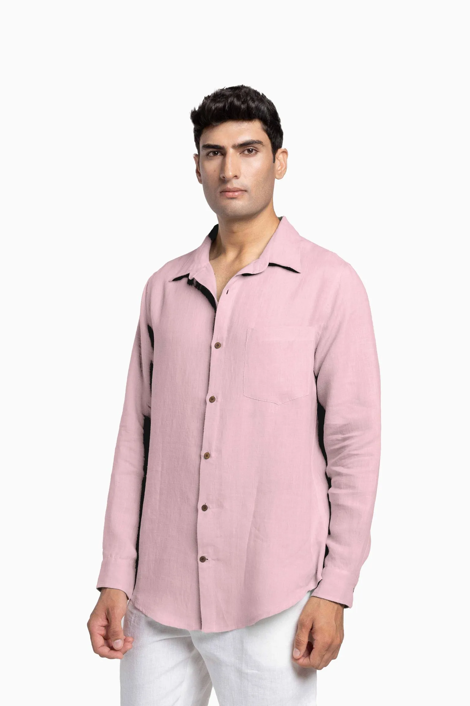 Linen Abel Shirt-Muted Mocha