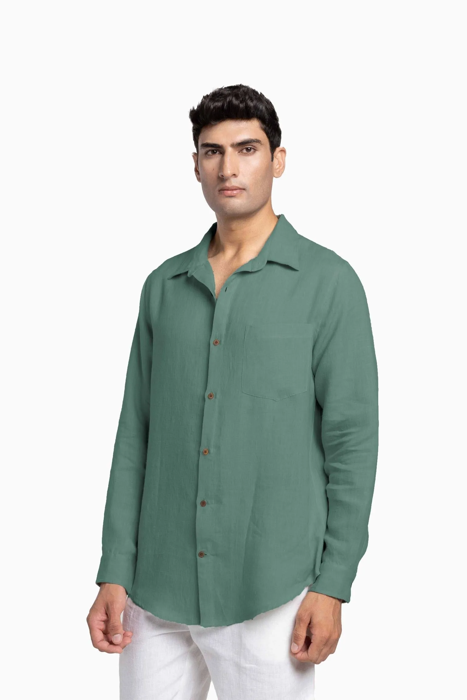 Linen Abel Shirt-Muted Mocha