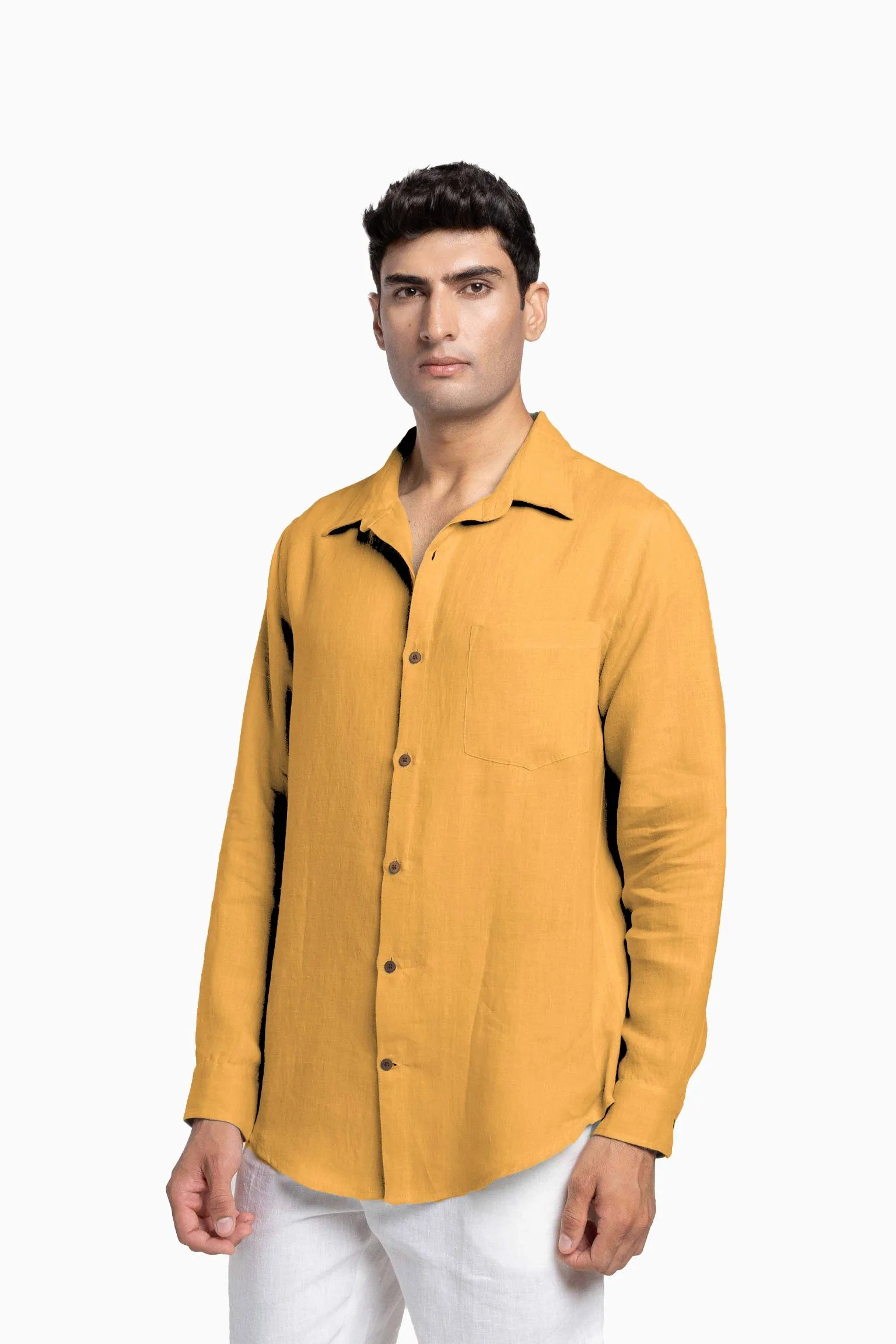 Linen Abel Shirt-Muted Mocha