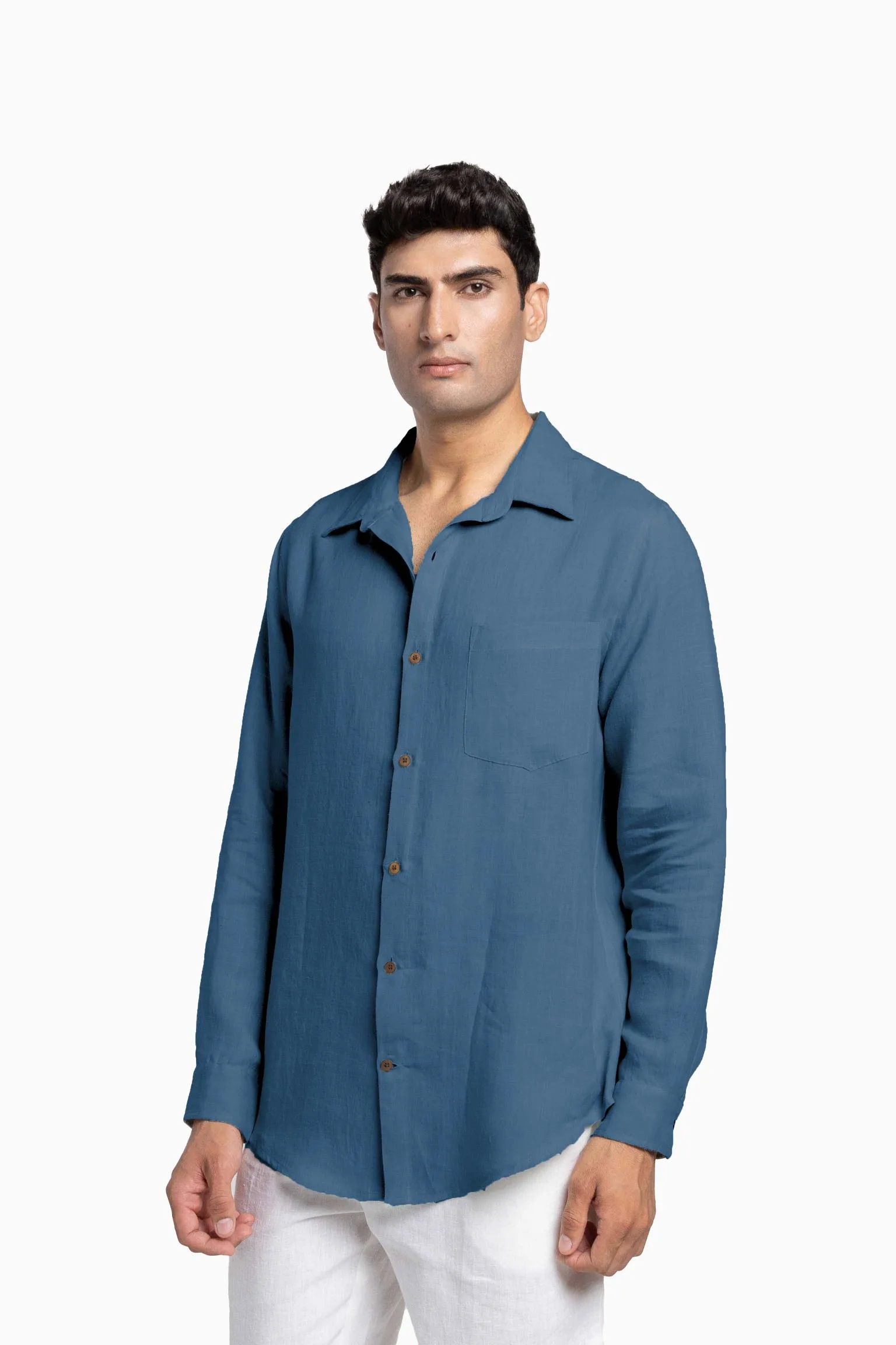 Linen Abel Shirt-Muted Mocha