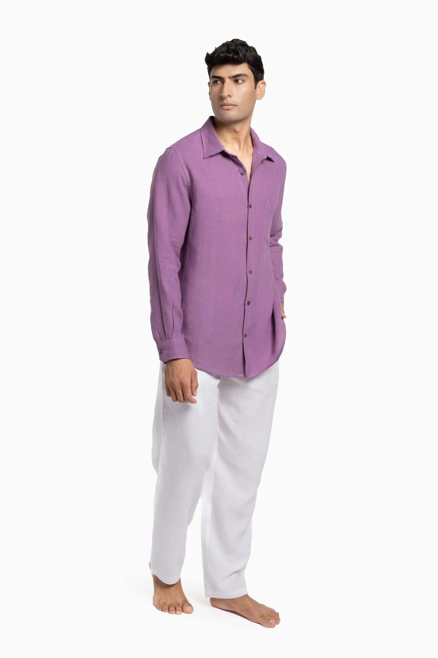 Linen Abel Shirt-Muted Mocha