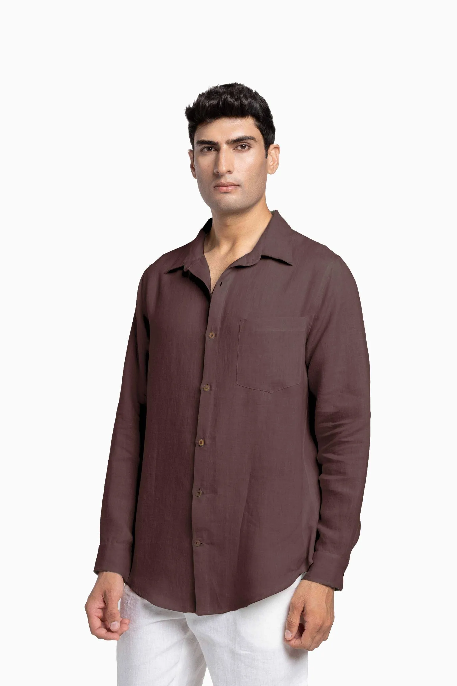 Linen Abel Shirt-Sunburnt Yellow
