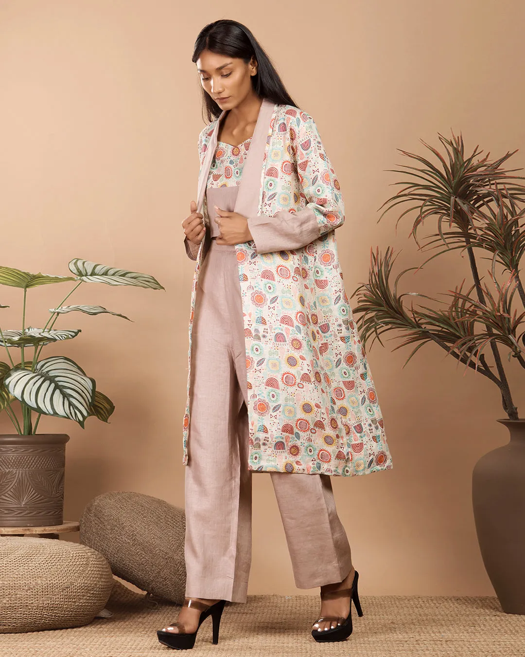 Linen jacket set