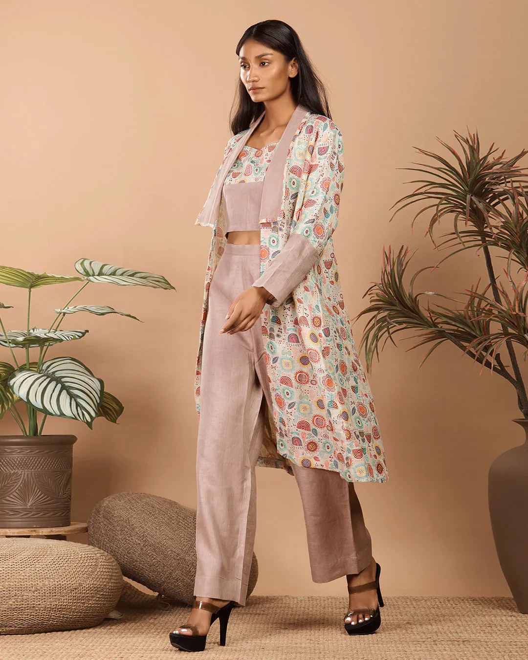 Linen jacket set