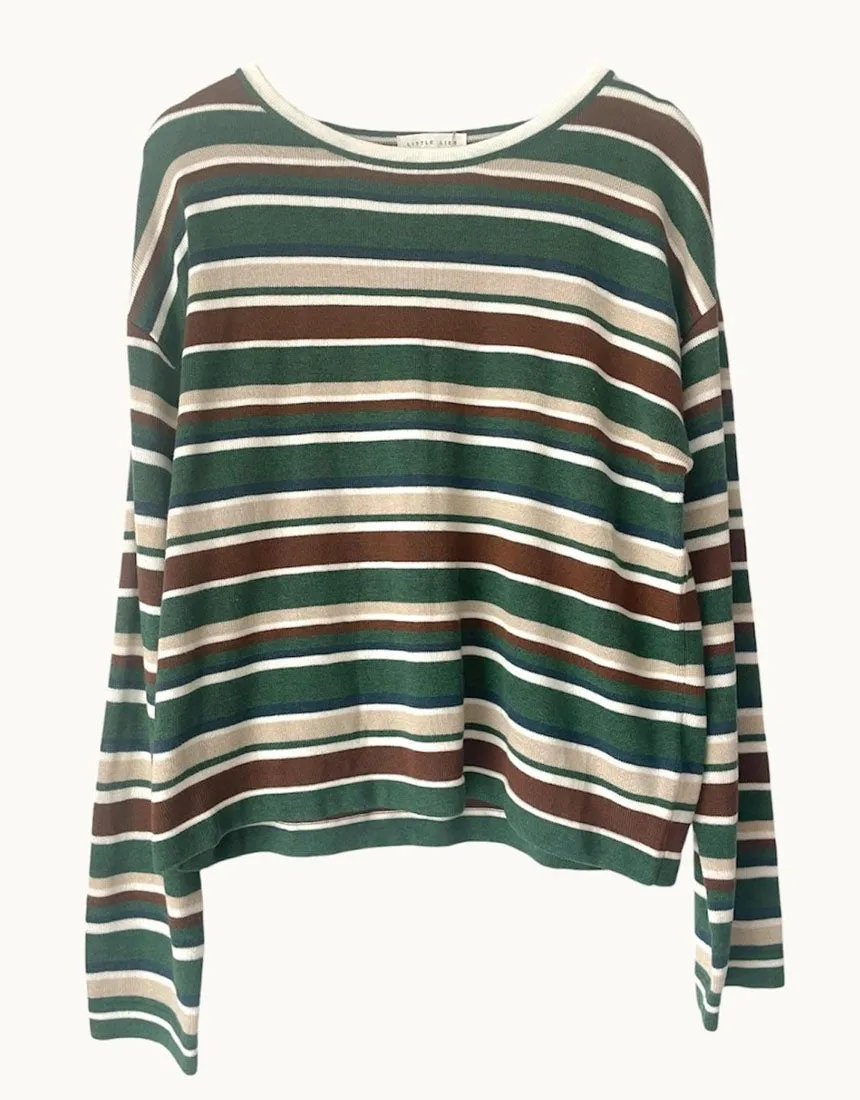 Little Lies Verity Top - Green Stripe