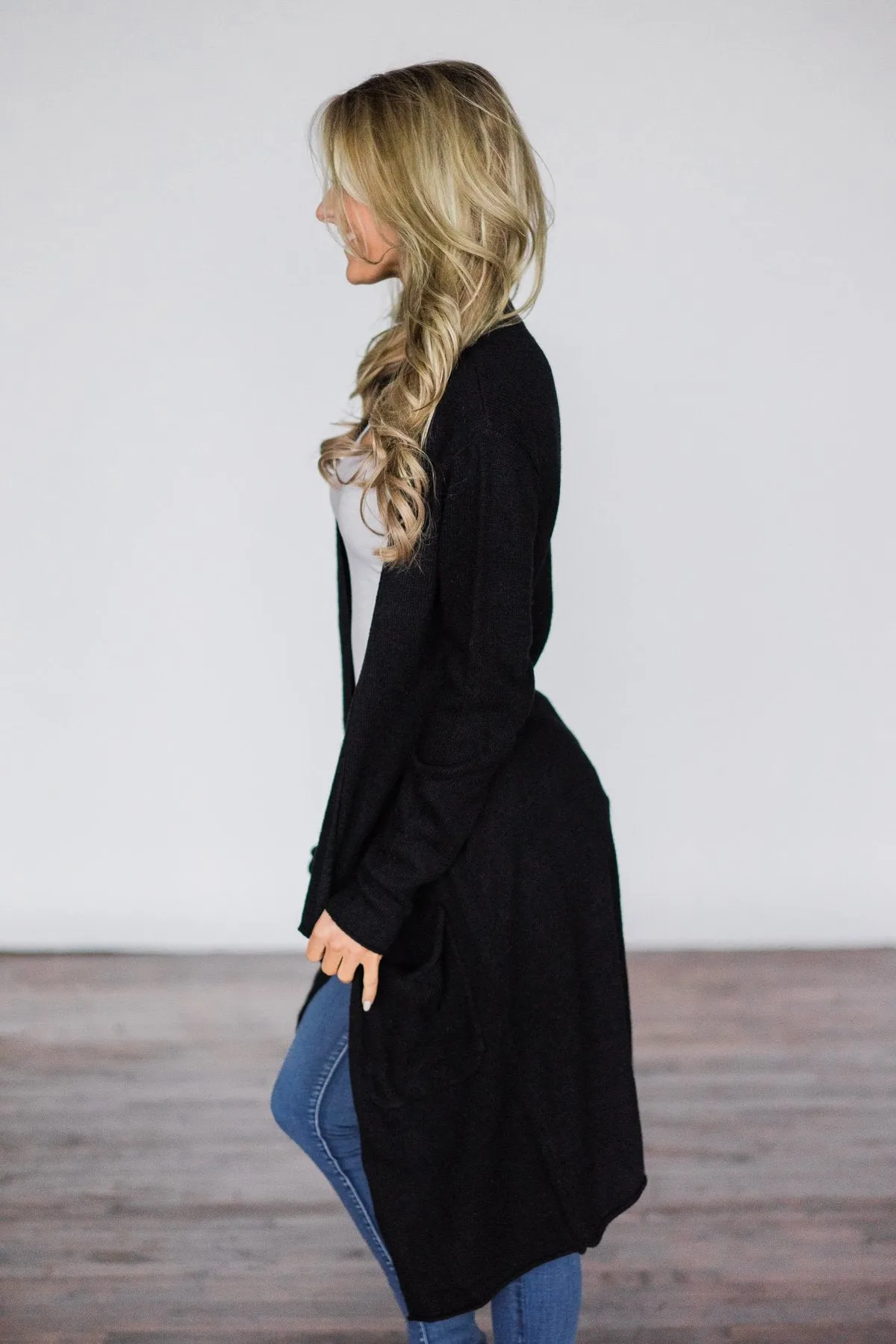 Long Black Cardigan