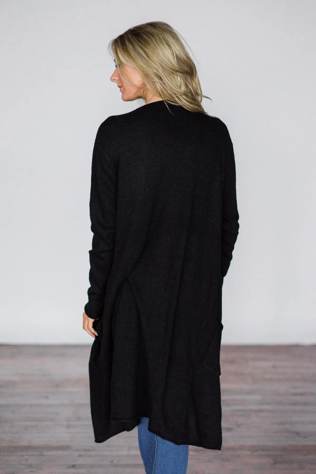 Long Black Cardigan