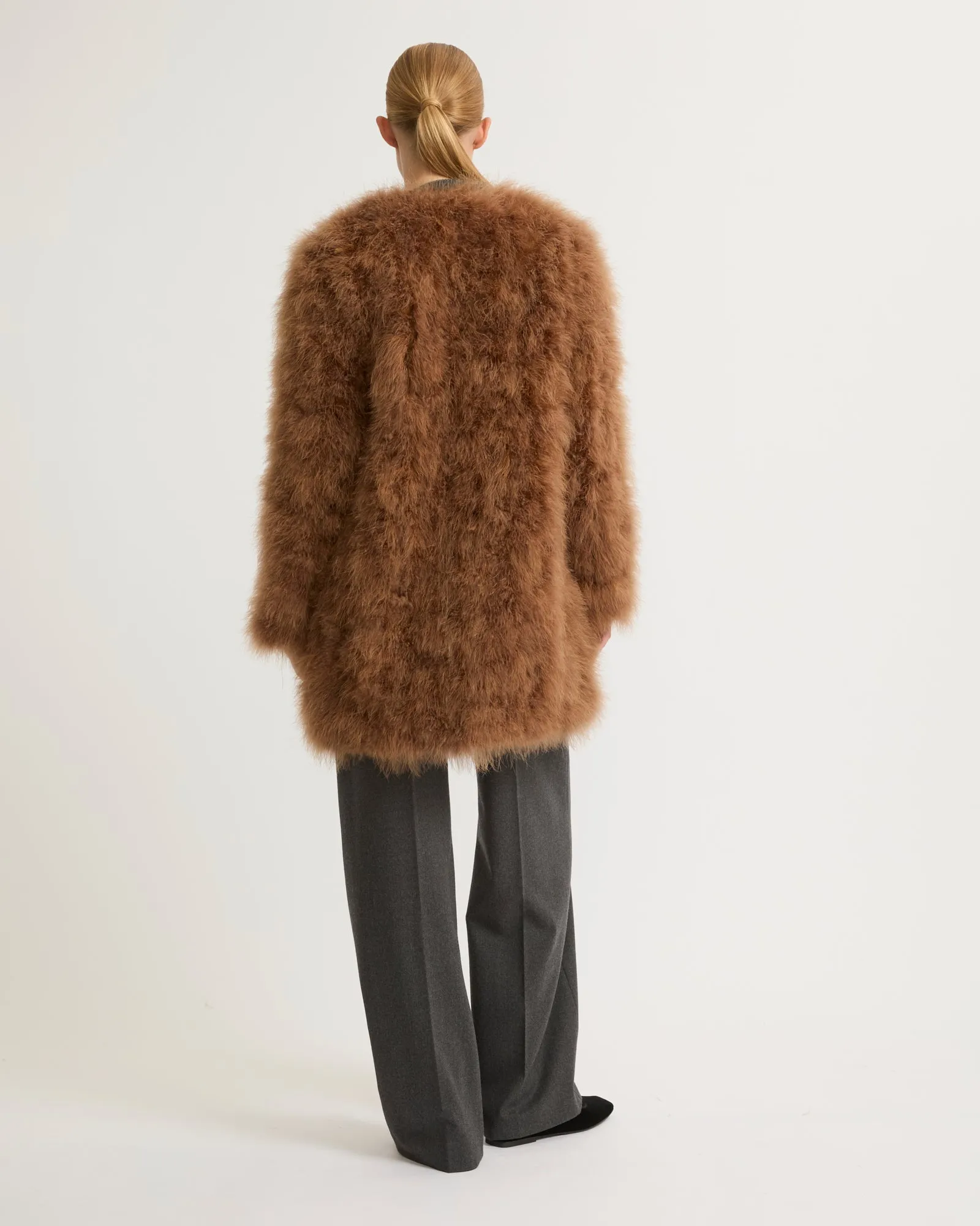 Long feather jacket