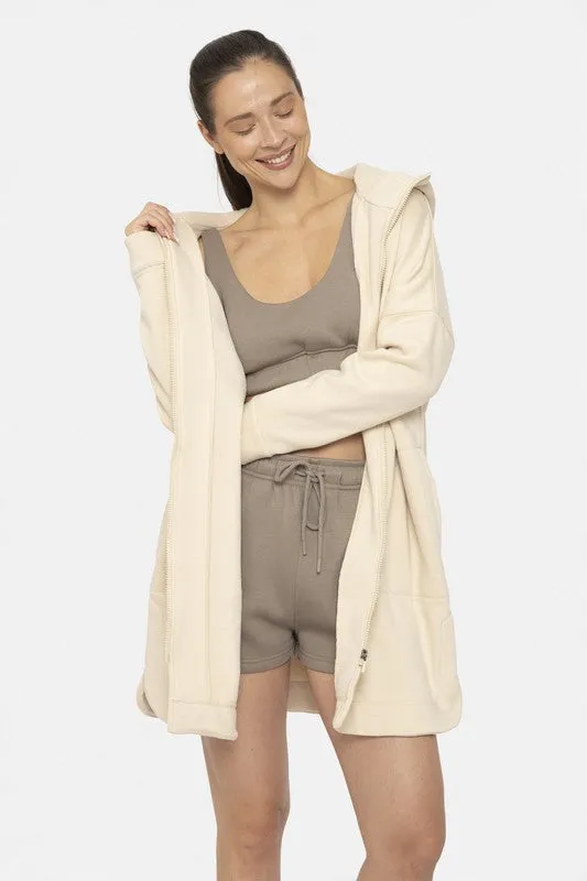 Longline Zip Up Gym Jacket