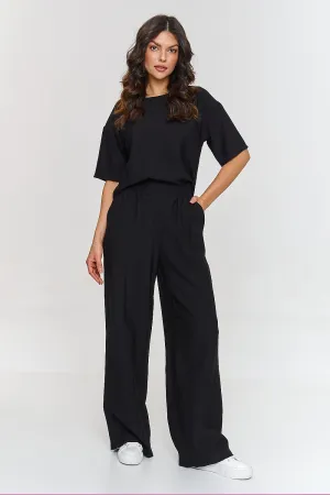 Loose blouse wide legs pants set