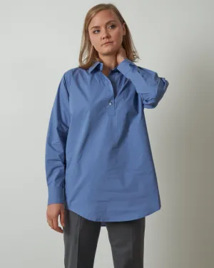 lslv polo-style shirt - woven andaman sea