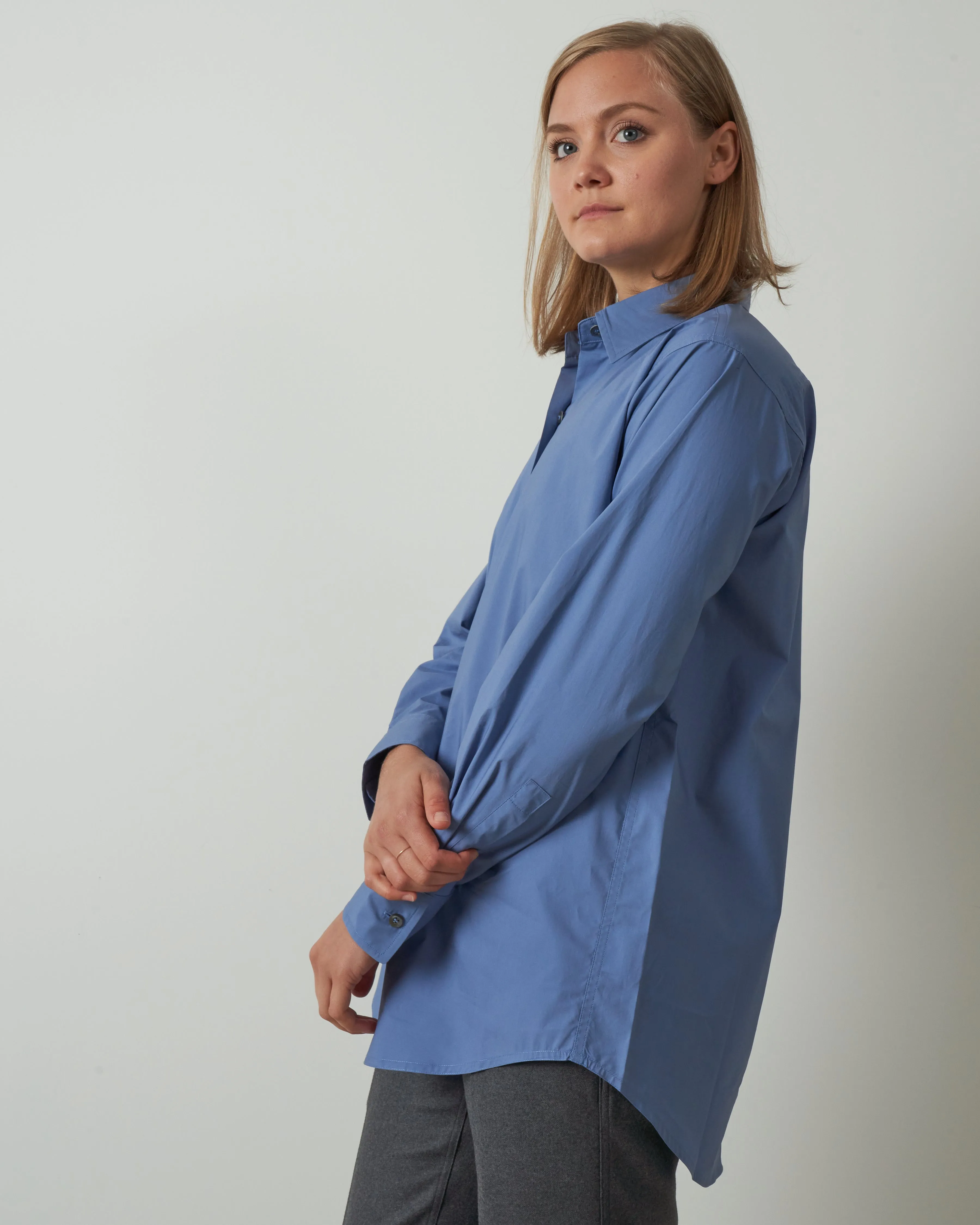 lslv polo-style shirt - woven andaman sea