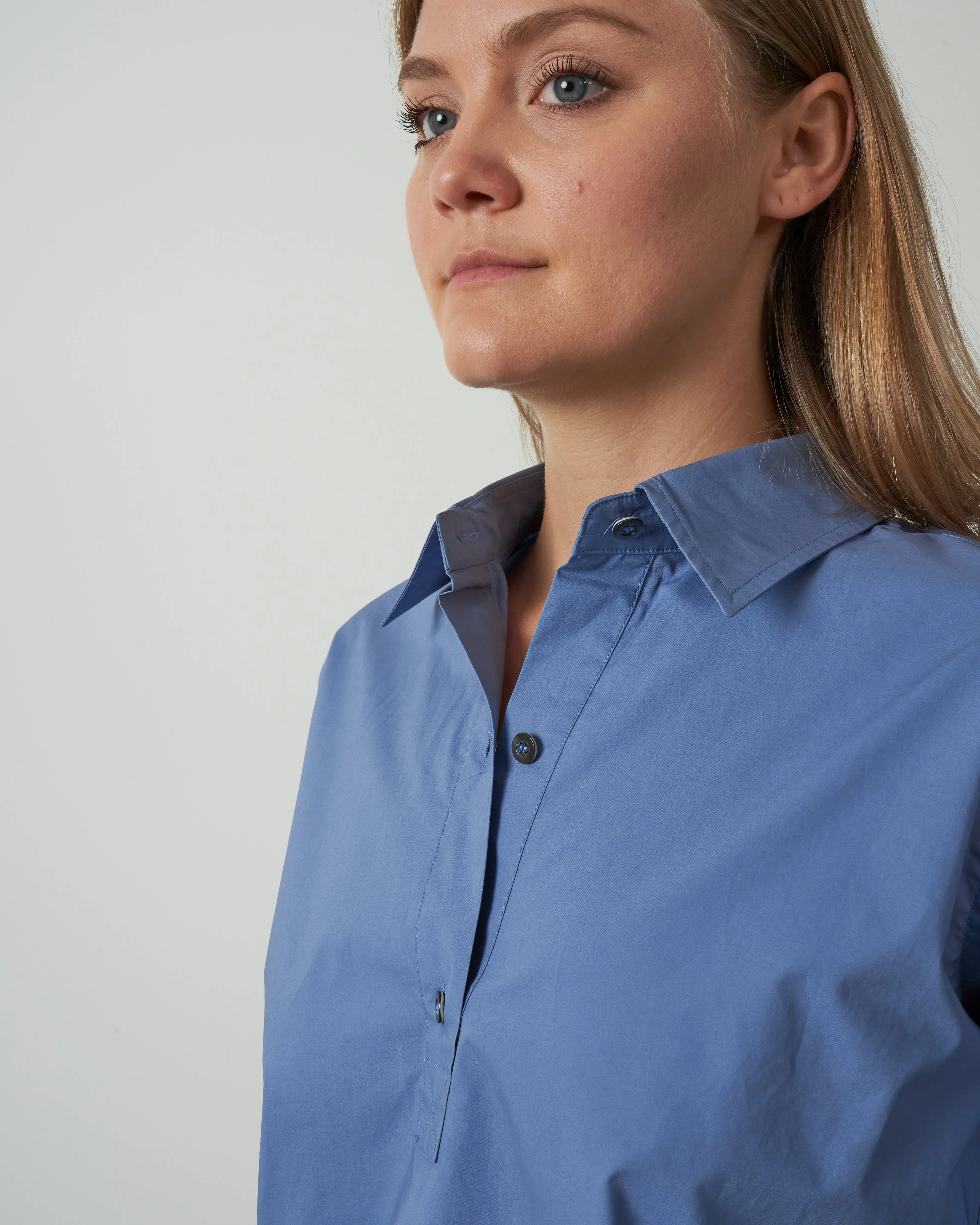 lslv polo-style shirt - woven andaman sea