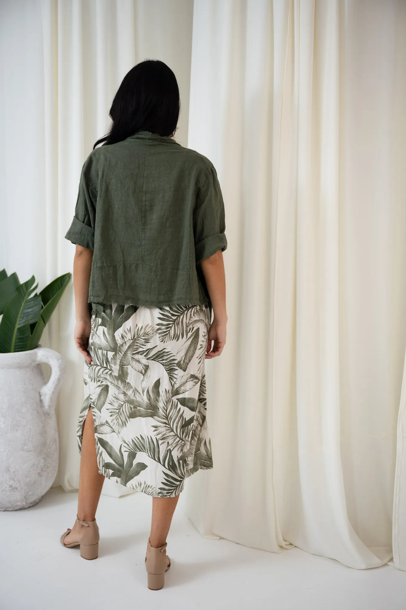 Luisa Cropped Jacket | Khaki